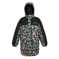 Black - Front - Regatta Womens-Ladies Christian Lacroix Cailar Floral Longline Waterproof Jacket