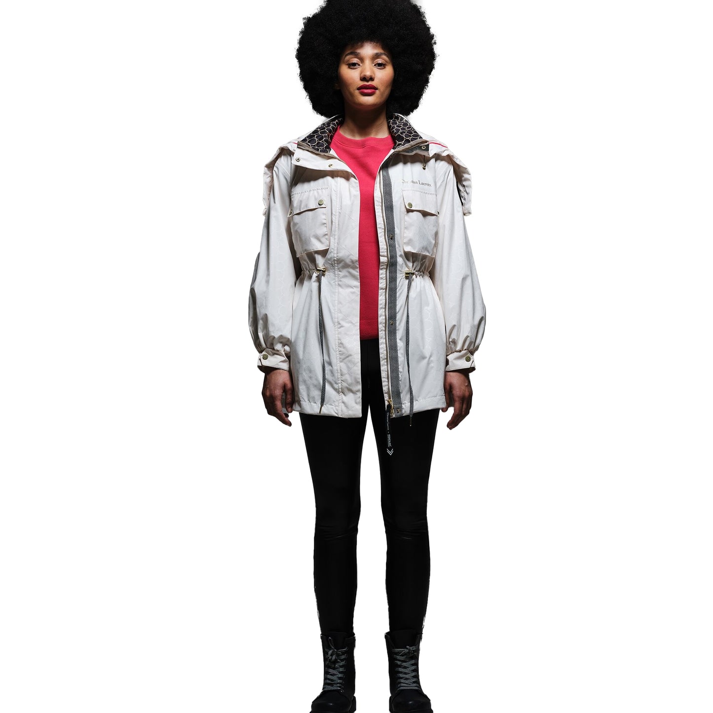 White - Side - Regatta Womens-Ladies Christian Lacroix Bernis Pearl Waterproof Jacket