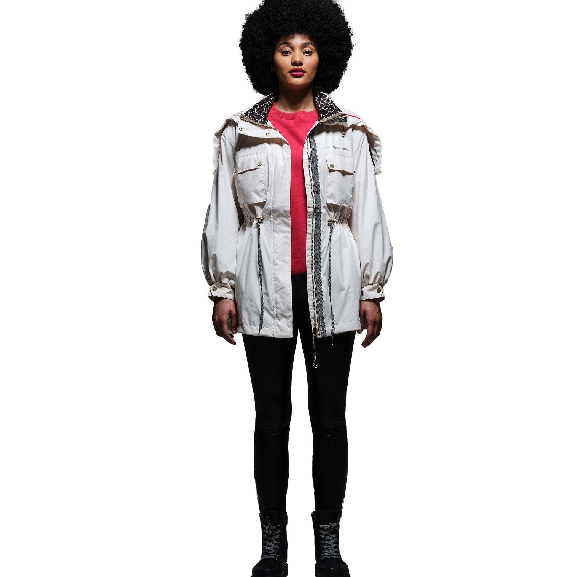 White - Side - Regatta Womens-Ladies Christian Lacroix Bernis Pearl Waterproof Jacket