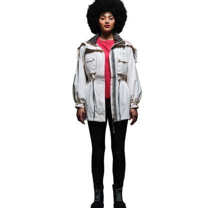 White - Side - Regatta Womens-Ladies Christian Lacroix Bernis Pearl Waterproof Jacket