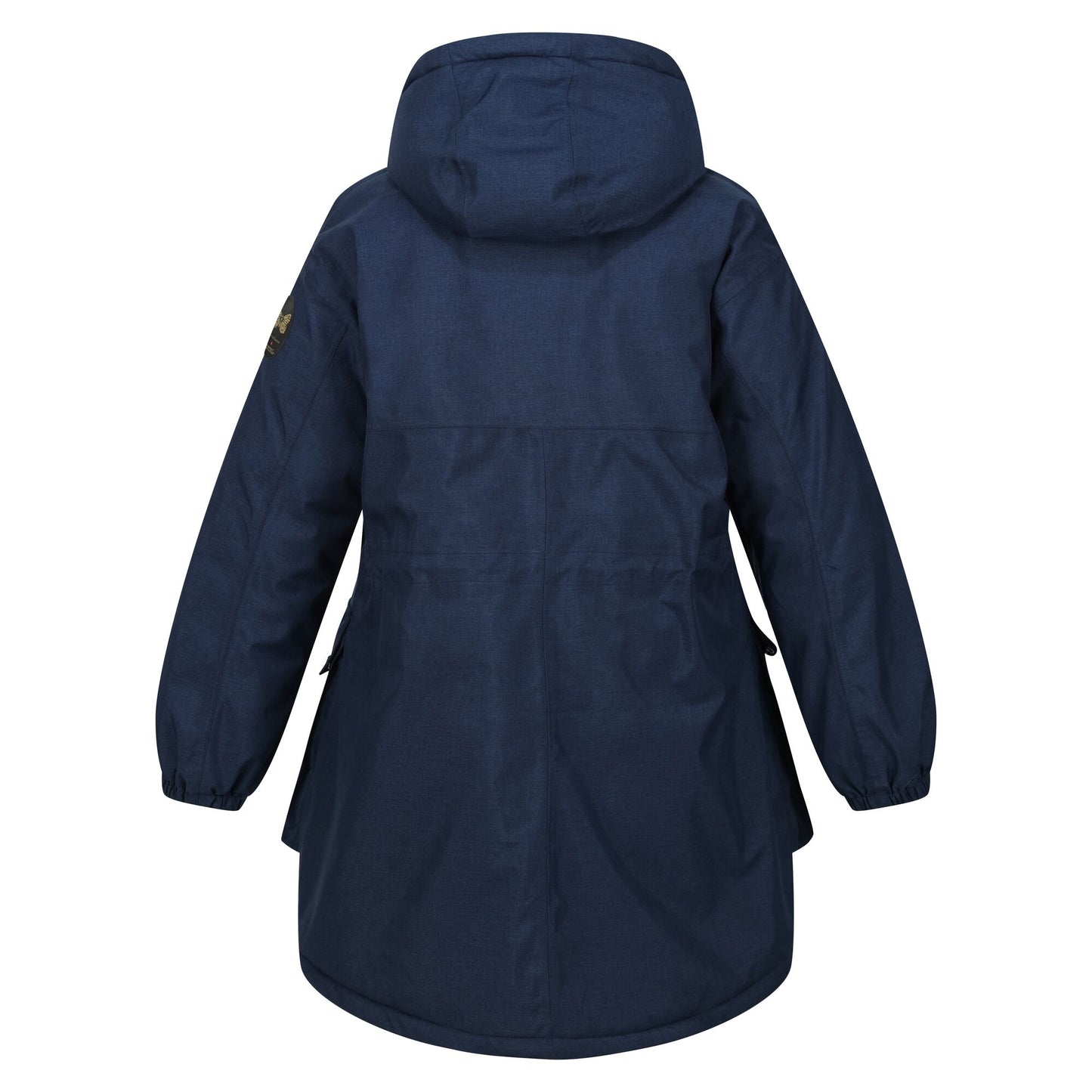 Navy Marl - Back - Regatta Womens-Ladies Christian Lacroix Cailar Logo Longline Waterproof Jacket