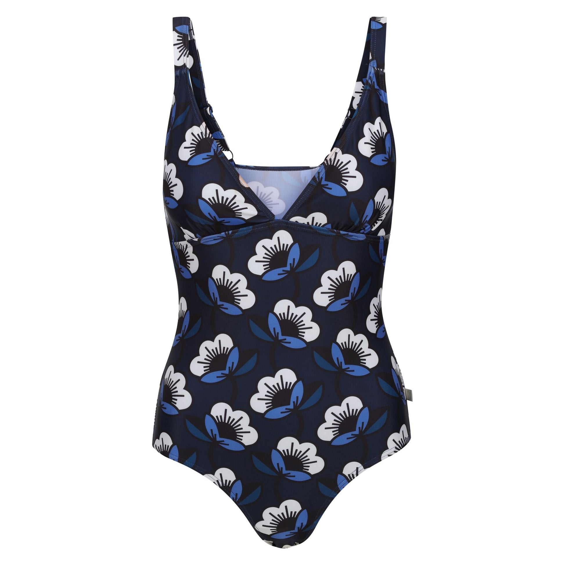 Navy - Front - Regatta Womens-Ladies Orla Kiely Passion Flower One Piece Swimsuit