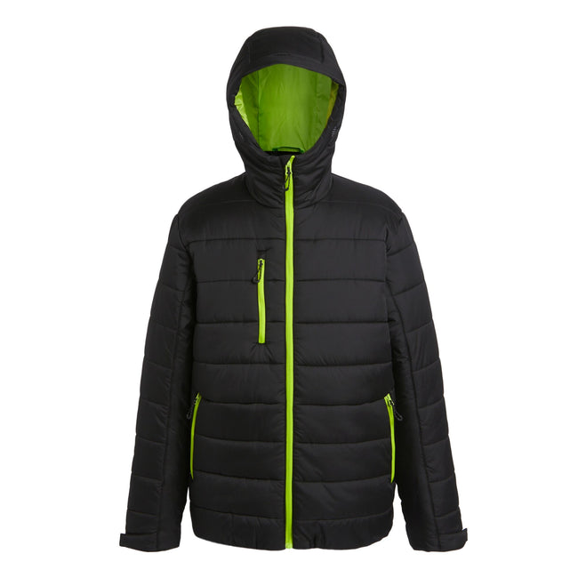 Black-Lime Green - Front - Regatta Professional Mens Thermal Padded Jacket