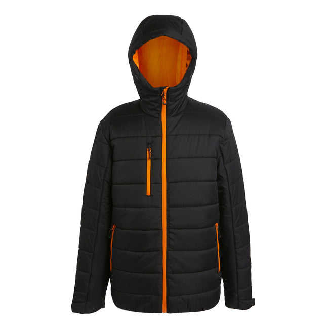 Black-Orange Pop - Front - Regatta Professional Mens Thermal Padded Jacket