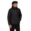 Black-New Royal - Side - Regatta Mens Navigate Thermal Padded Jacket