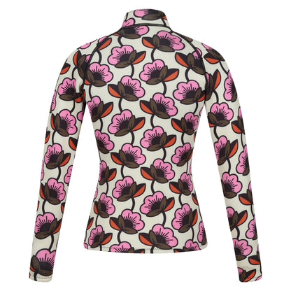 Fuchsia - Back - Regatta Womens-Ladies Orla Kiely Passion Flower Scuba Top
