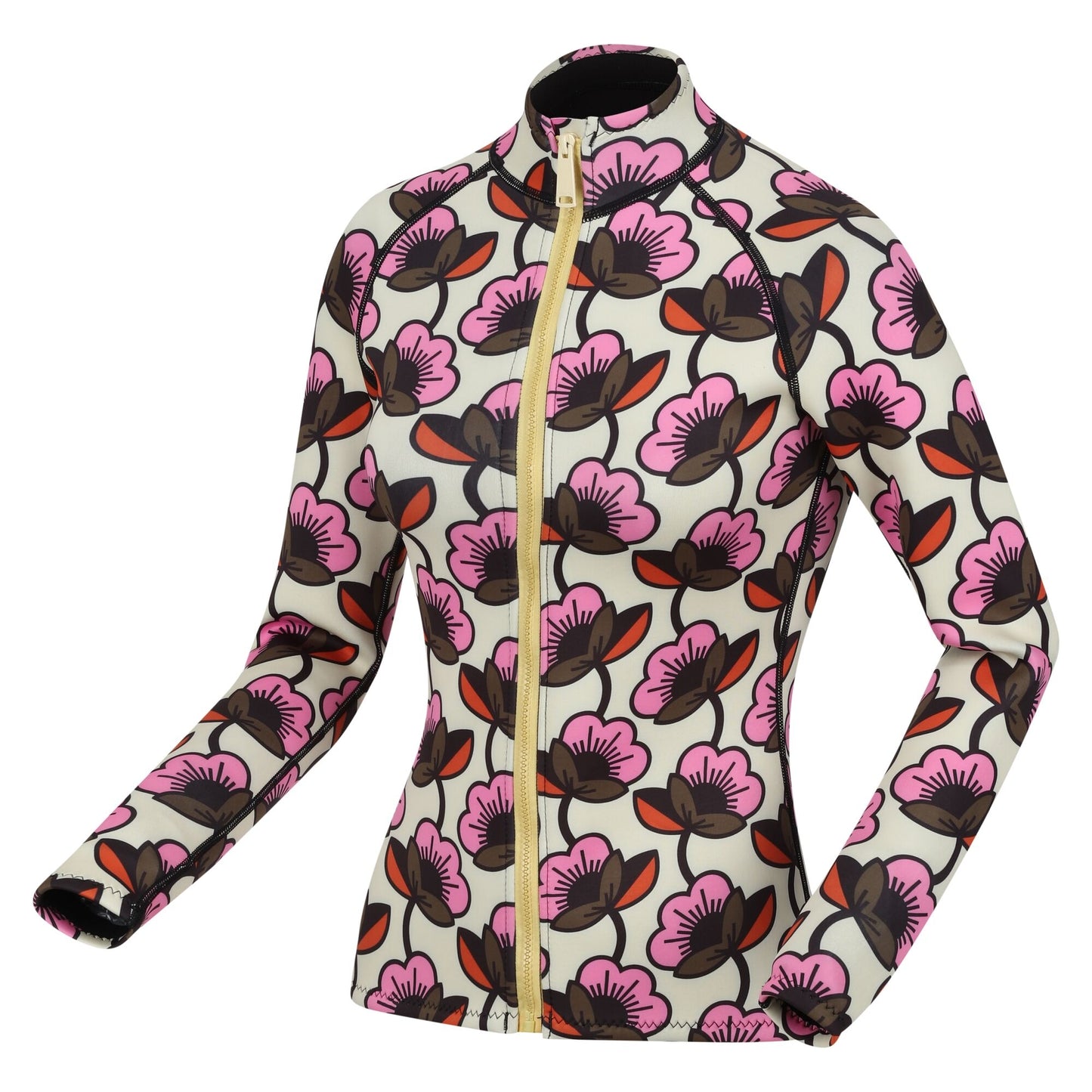 Fuchsia - Side - Regatta Womens-Ladies Orla Kiely Passion Flower Scuba Top