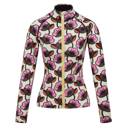 Fuchsia - Front - Regatta Womens-Ladies Orla Kiely Passion Flower Scuba Top