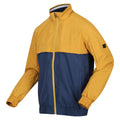 Gold Straw-Dark Denim - Side - Regatta Mens Shorebay Colour Block Waterproof Jacket