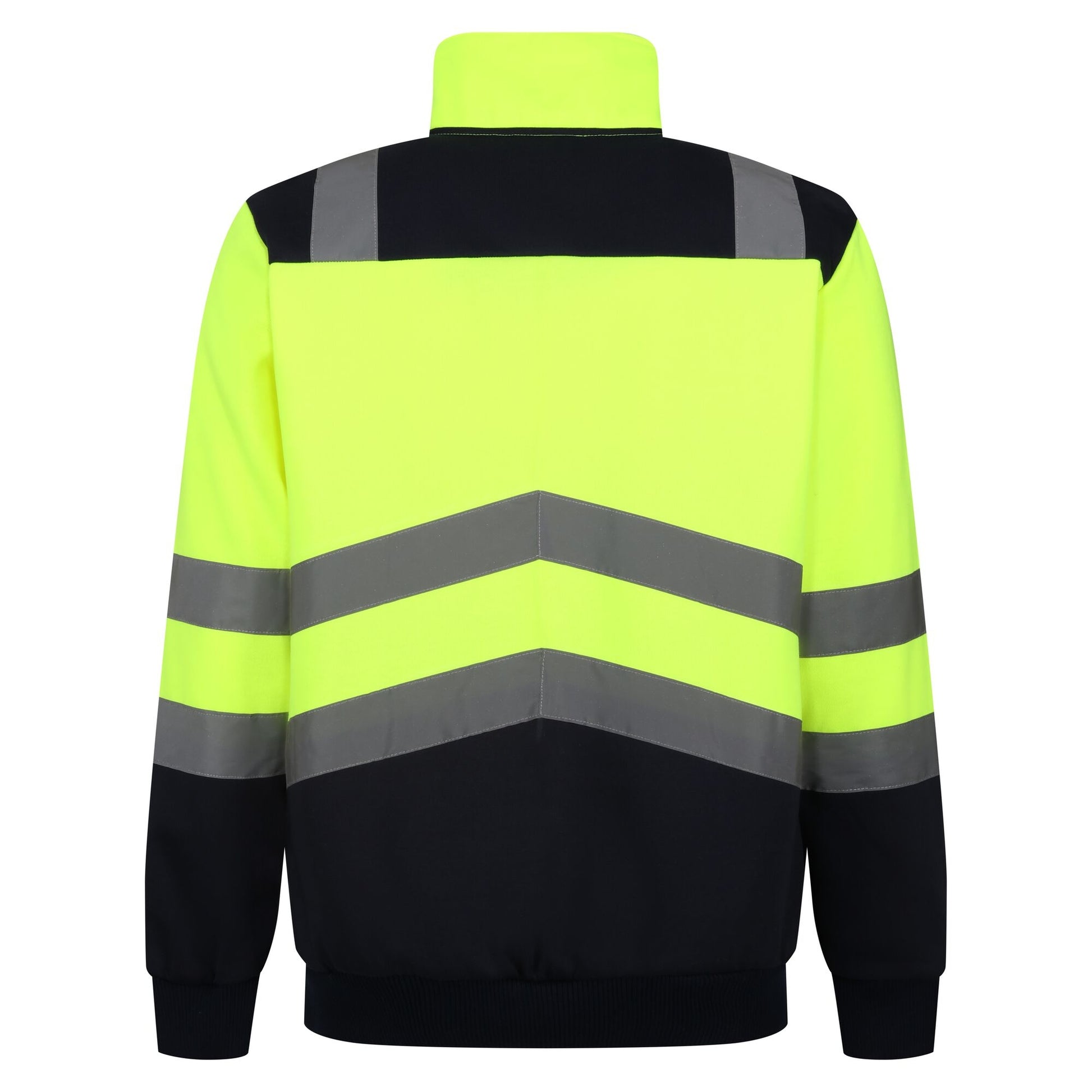 Yellow-Navy - Back - Regatta Professional Mens Hi-Vis Quarter Zip Top