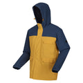 Dark Denim-Gold Straw - Lifestyle - Regatta Mens Baymoor Waterproof Jacket