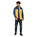 Dark Denim-Gold Straw - Close up - Regatta Mens Baymoor Waterproof Jacket