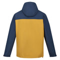 Dark Denim-Gold Straw - Back - Regatta Mens Baymoor Waterproof Jacket