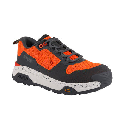 Flame Orange-Gunmetal Grey - Front - Regatta Professional Mens Safety Boots