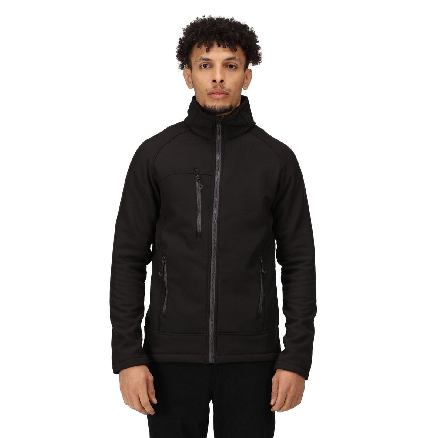 Black - Side - Regatta Professional Mens Soft Shell Jacket
