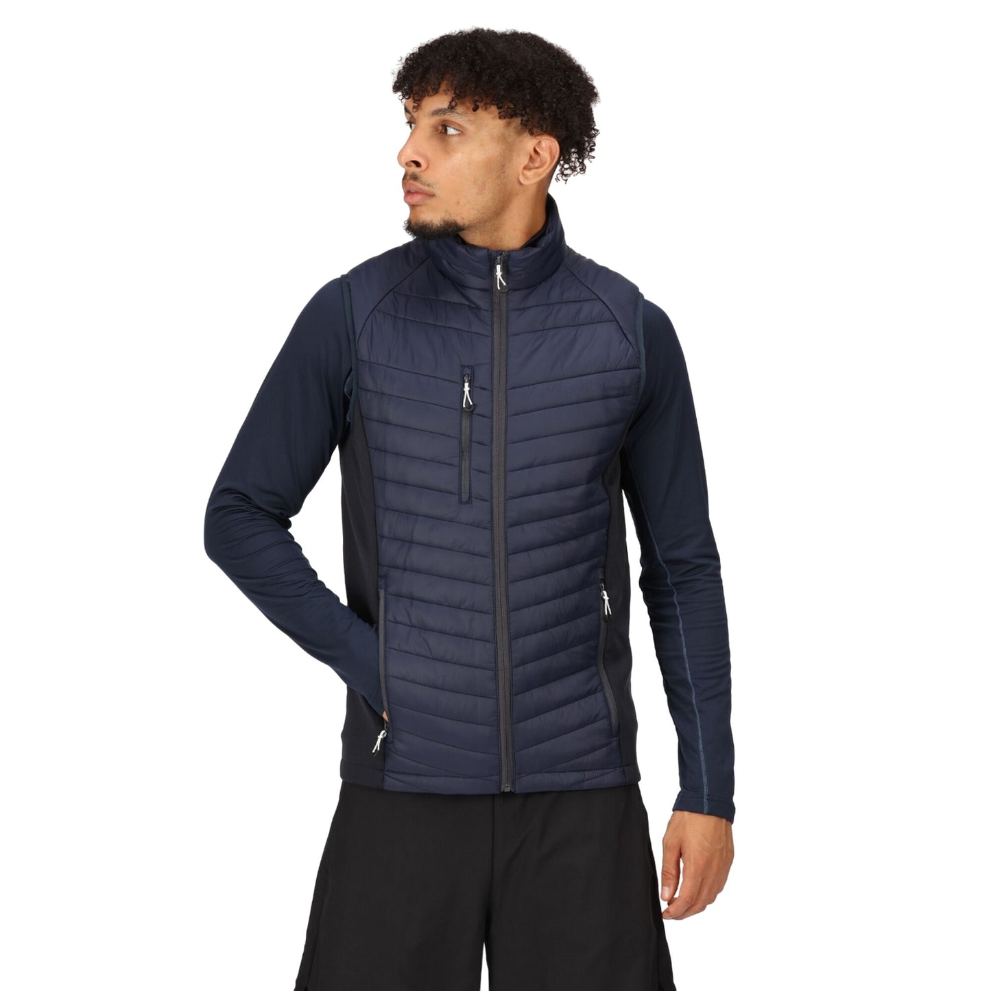 Navy-Seal Grey - Side - Regatta Professional Mens Quilted Hybrid Gilet