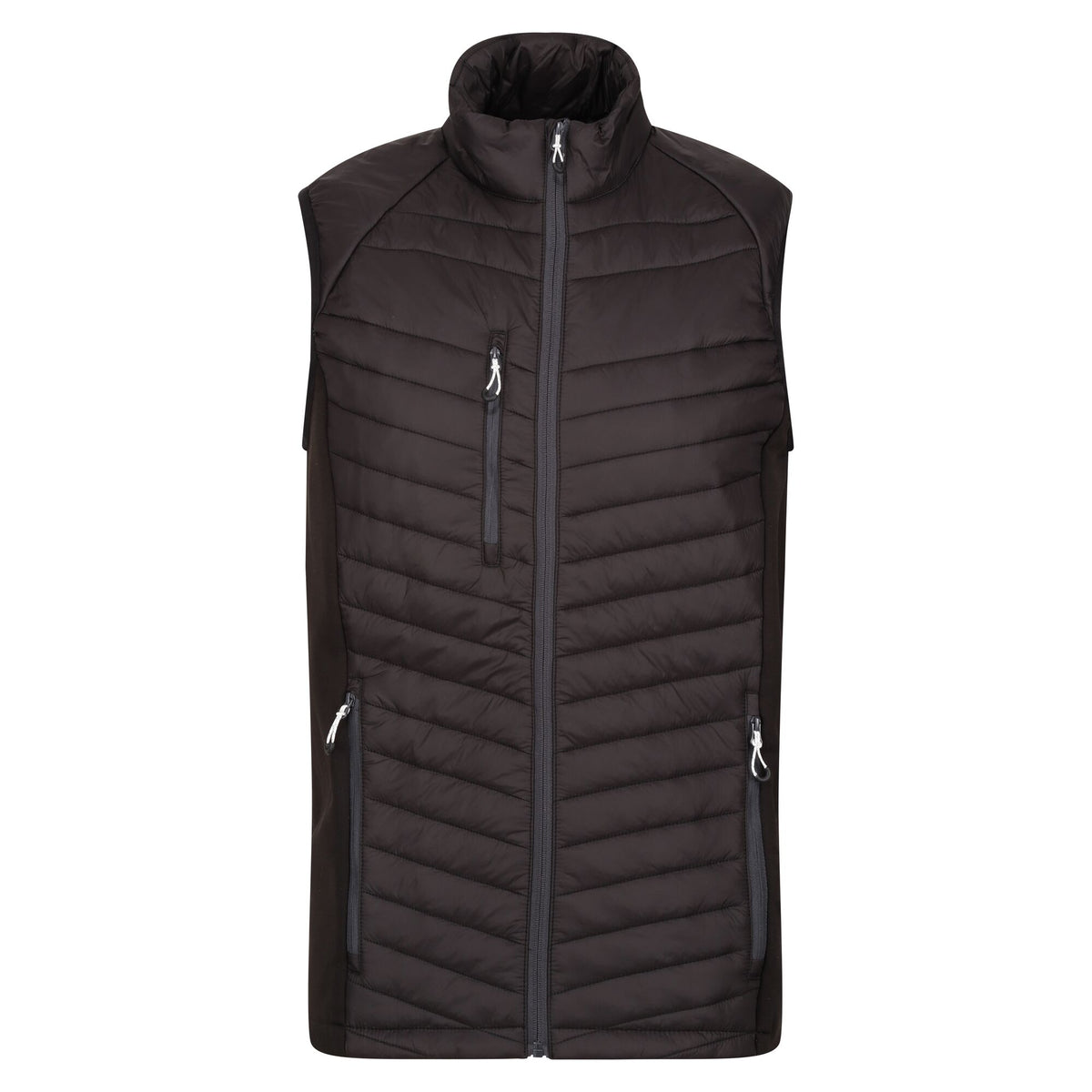 Black-Seal Grey - Front - Regatta Professional Mens Quilted Hybrid Gilet