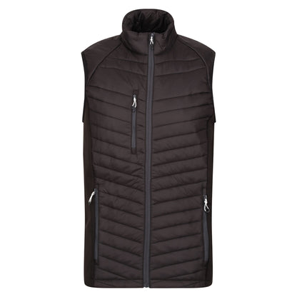 Black-Seal Grey - Front - Regatta Professional Mens Quilted Hybrid Gilet