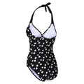 Black-White - Lifestyle - Regatta Womens-Ladies Flavia Polka Dot One Piece Swimsuit