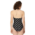 Black-White - Close up - Regatta Womens-Ladies Flavia Polka Dot One Piece Swimsuit