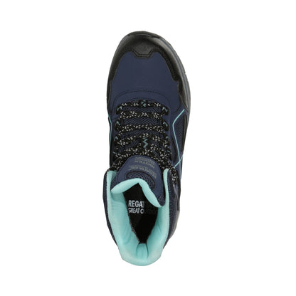 Navy-Amazonite - Pack Shot - Regatta Womens-Ladies Lady Vendeavour Walking Boots