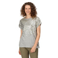 Paloma Grey - Pack Shot - Regatta Womens-Ladies Roselynn Leopard Print Marl T-Shirt
