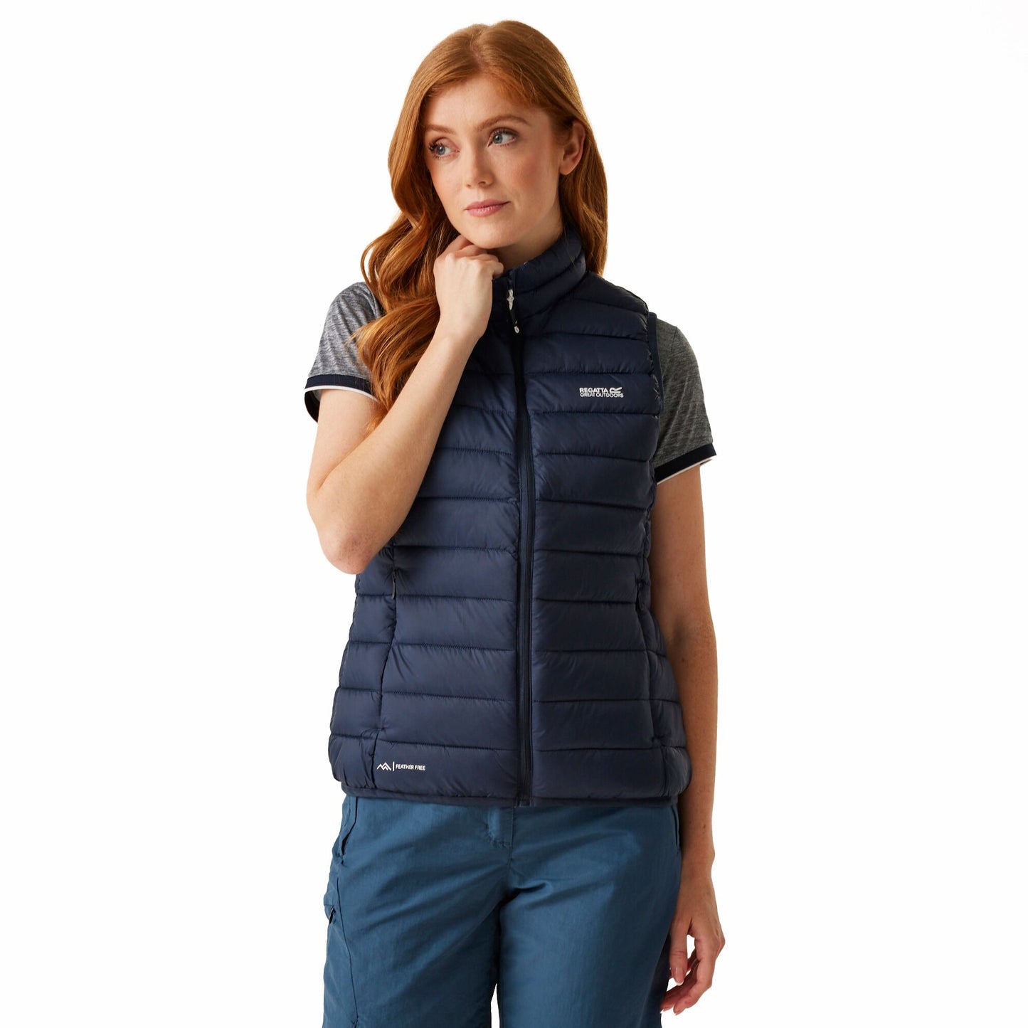Navy-Sea Haze - Side - Regatta Womens-Ladies Marizion Gilet