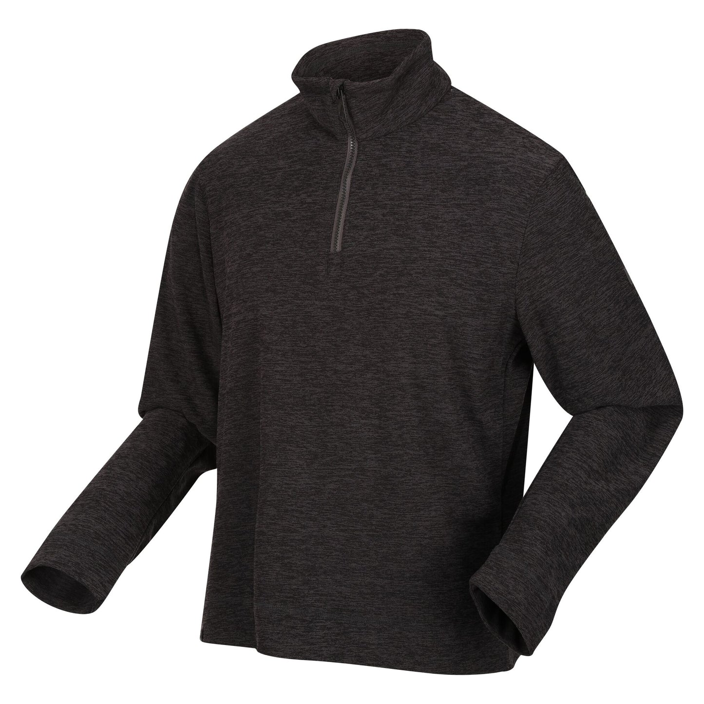 Dark Grey - Side - Regatta Mens Shorebay Marl Quarter Zip Fleece Top