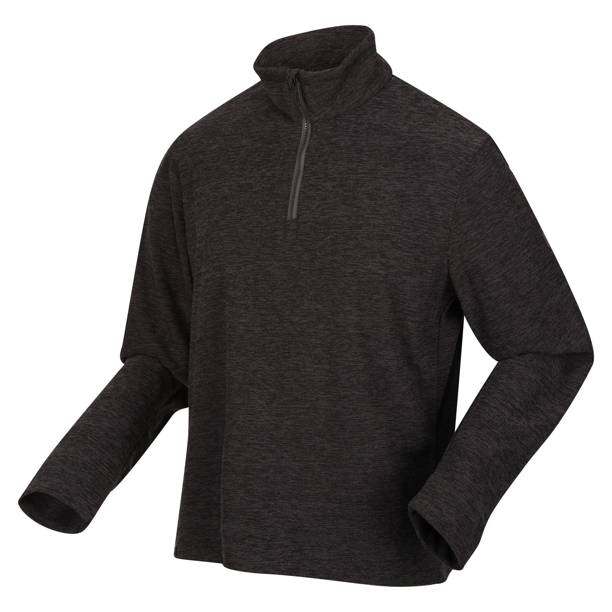 Dark Grey - Side - Regatta Mens Shorebay Marl Quarter Zip Fleece Top