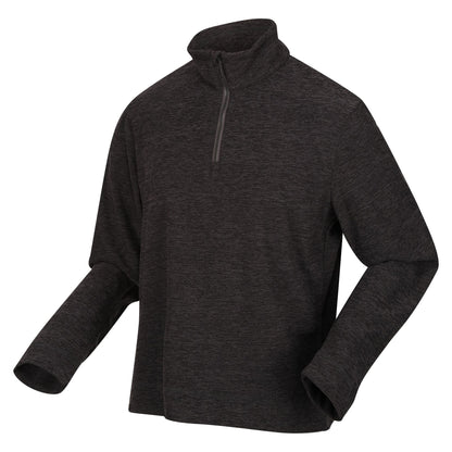 Dark Grey - Side - Regatta Mens Shorebay Marl Quarter Zip Fleece Top