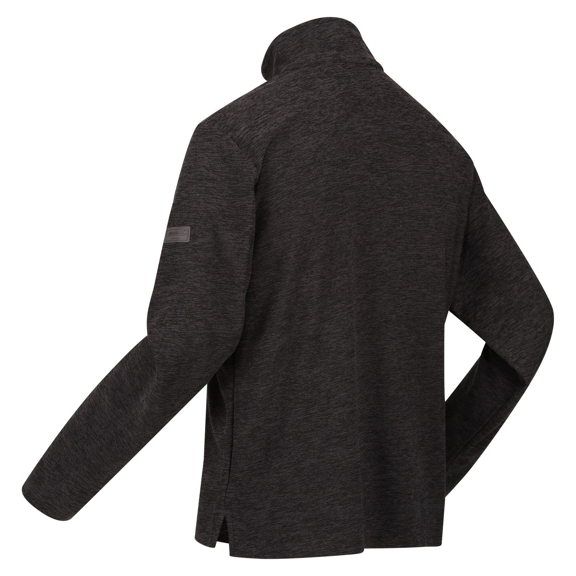 Dark Grey - Lifestyle - Regatta Mens Shorebay Marl Quarter Zip Fleece Top