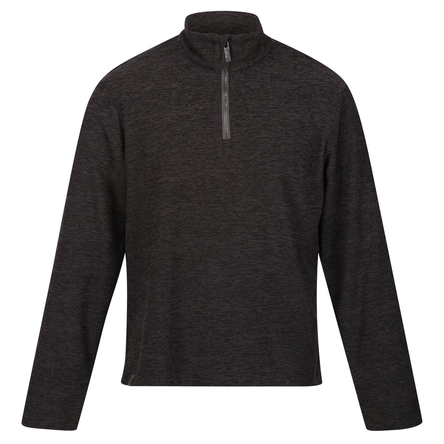 Dark Grey - Front - Regatta Mens Shorebay Marl Quarter Zip Fleece Top