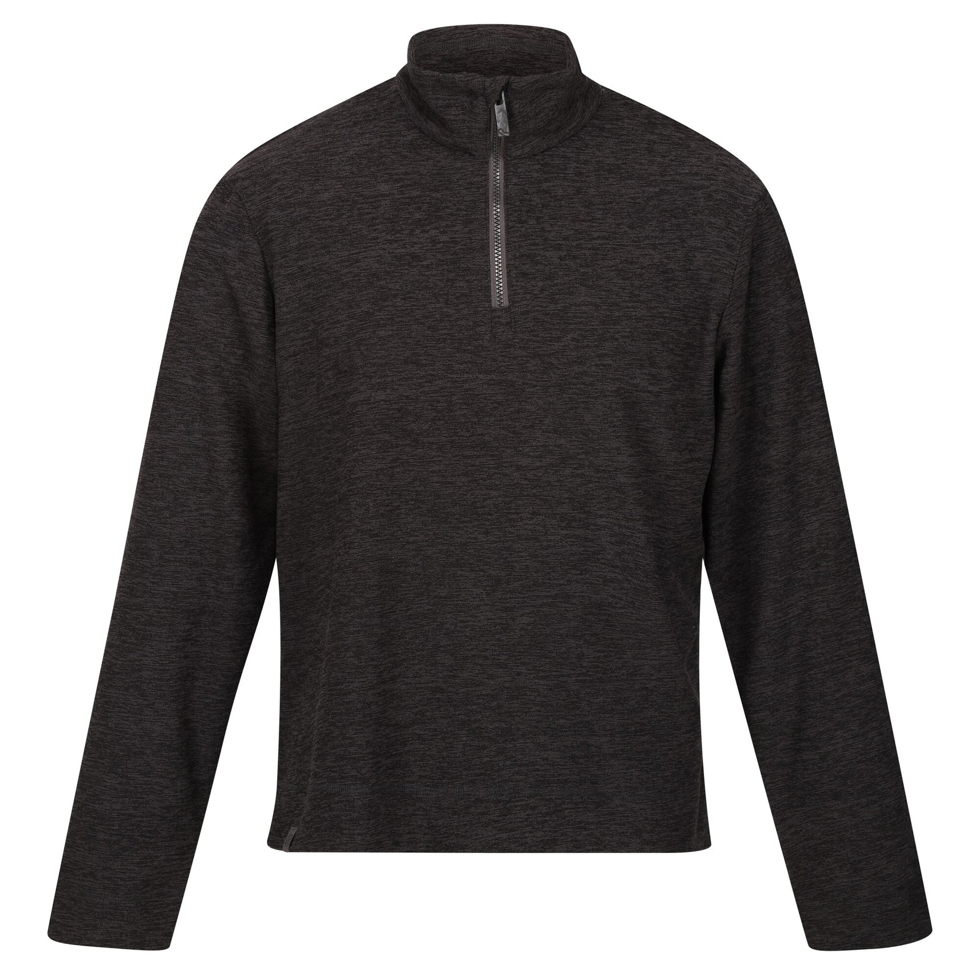 Dark Grey - Front - Regatta Mens Shorebay Marl Quarter Zip Fleece Top