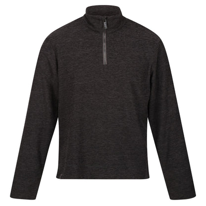 Dark Grey - Front - Regatta Mens Shorebay Marl Quarter Zip Fleece Top