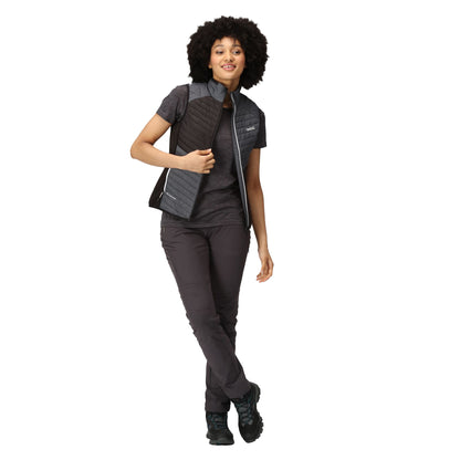 Seal Grey-Black - Pack Shot - Regatta Womens-Ladies Trutton Baffled Gilet
