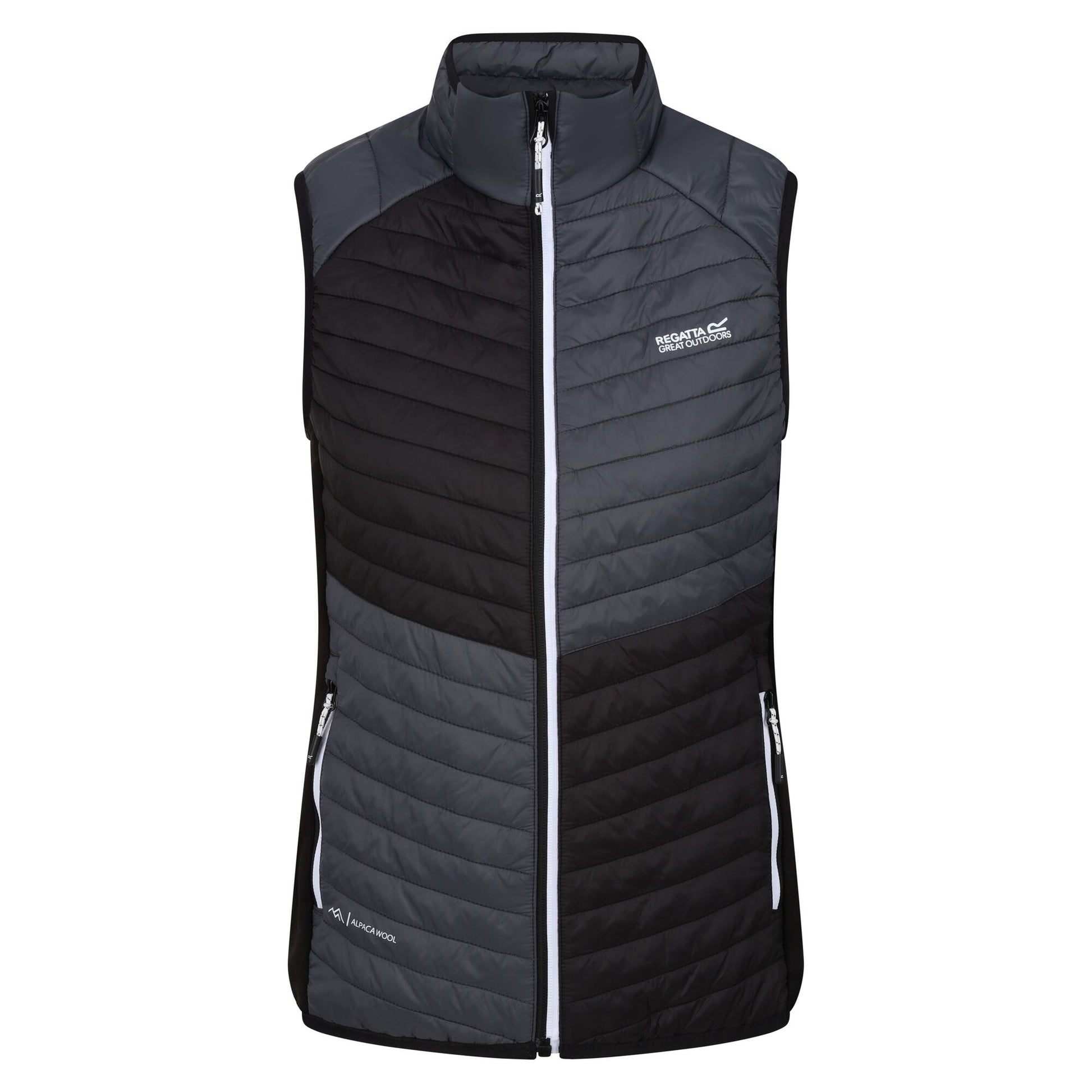 Seal Grey-Black - Front - Regatta Womens-Ladies Trutton Baffled Gilet