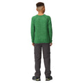 Field Green - Close up - Regatta Childrens-Kids Burnlee Roam Free Graphic Print Marl T-Shirt