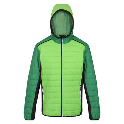 Jasmine Green-Field Green - Front - Regatta Mens Trutton II Baffled Padded Jacket
