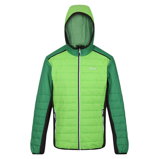 Jasmine Green-Field Green - Front - Regatta Mens Trutton II Baffled Padded Jacket