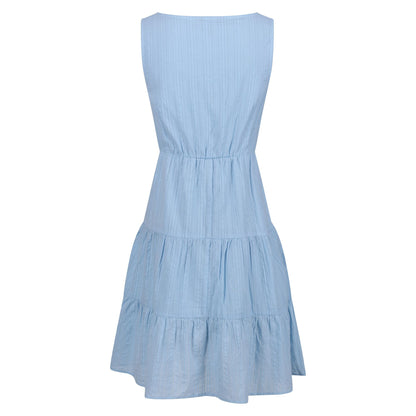 Powder Blue - Back - Regatta Womens-Ladies Zariah Tiered Casual Dress