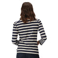 Navy-Light Vanilla - Lifestyle - Regatta Womens-Ladies Federica Stripe Long-Sleeved T-Shirt