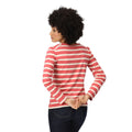 Mineral Red-Light Vanilla - Lifestyle - Regatta Womens-Ladies Federica Stripe Long-Sleeved T-Shirt