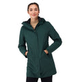 Darkest Spruce-Black - Pack Shot - Regatta Womens-Ladies Denbury IV 2 in 1 Waterproof Jacket