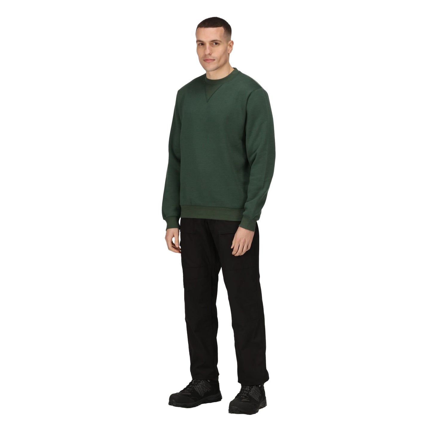Dark Green - Side - Regatta Professional Mens Crew Neck Sweatshirt