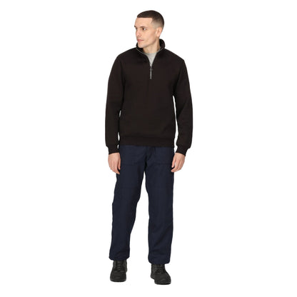 Black - Pack Shot - Regatta Professional Mens Quarter Zip Sweatshirt