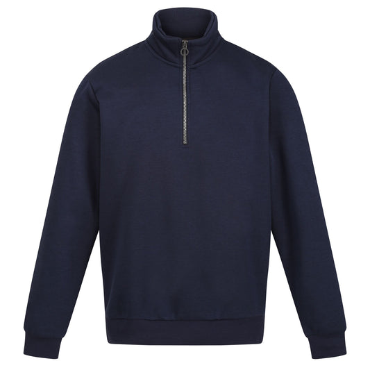 Navy - Front - Regatta Professional Mens Quarter Zip Sweatshirt