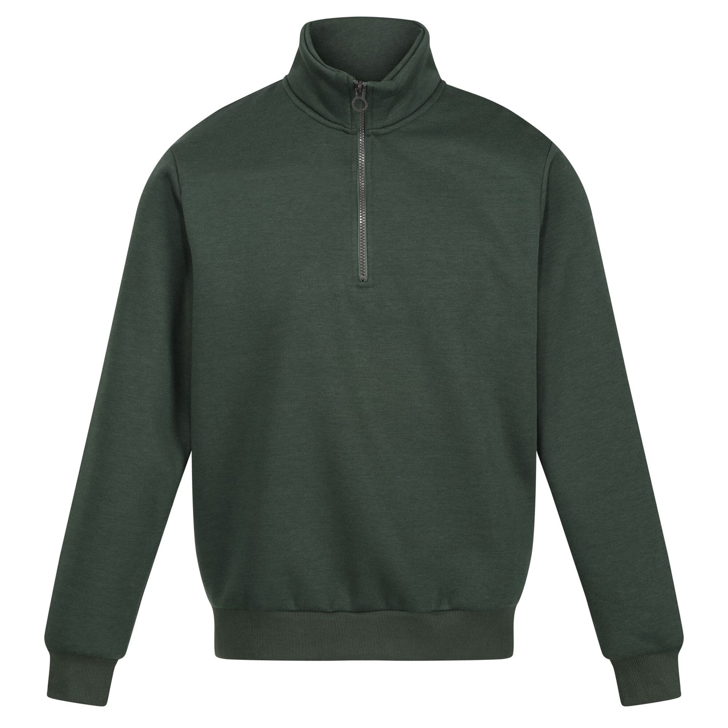 Dark Green - Front - Regatta Professional Mens Quarter Zip Sweatshirt