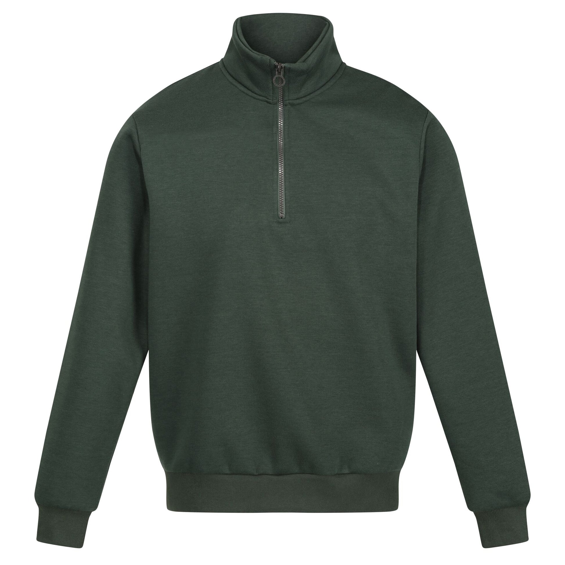 Dark Green - Front - Regatta Professional Mens Quarter Zip Sweatshirt