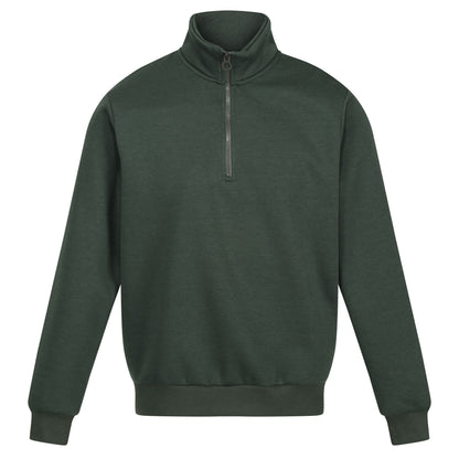 Dark Green - Front - Regatta Professional Mens Quarter Zip Sweatshirt