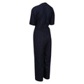 Navy - Lifestyle - Regatta Womens-Ladies Streap Lightweight Button Front Short-Sleeved Jumpsuit